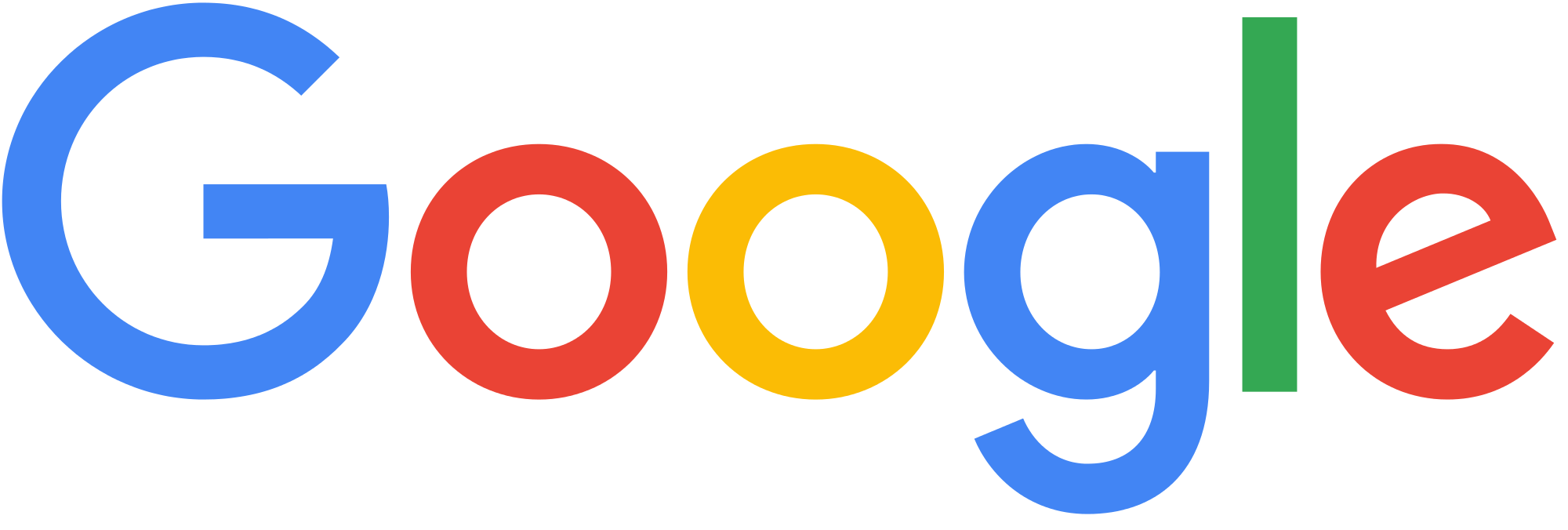 An image of the current logo for the Google search engine